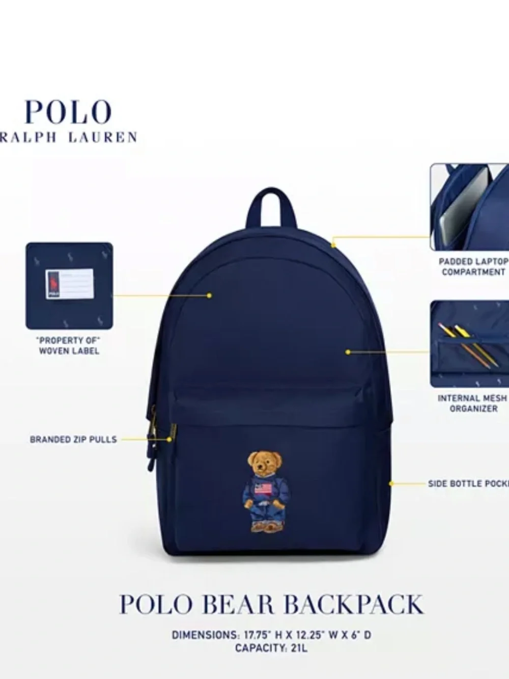 Ralph Lauren Polo Bear Backpack